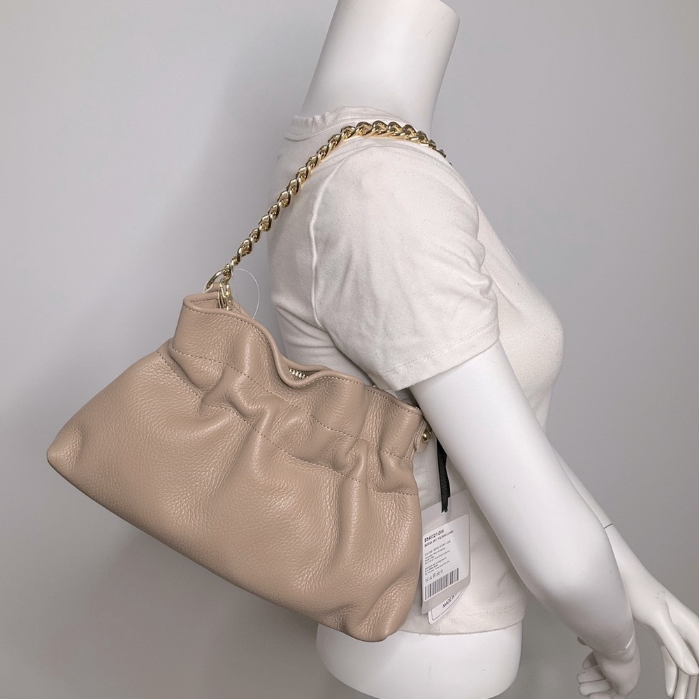 Marlon Palmira Gold Chain Crossbody Leather Bag Made in Italy